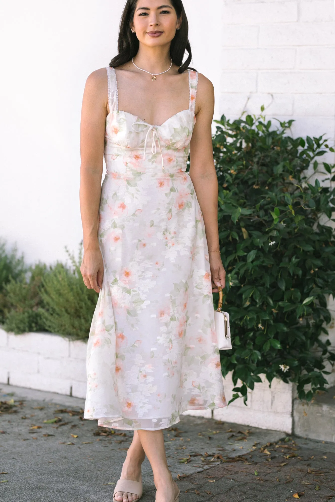 Amanda Sweetheart Floral Dress