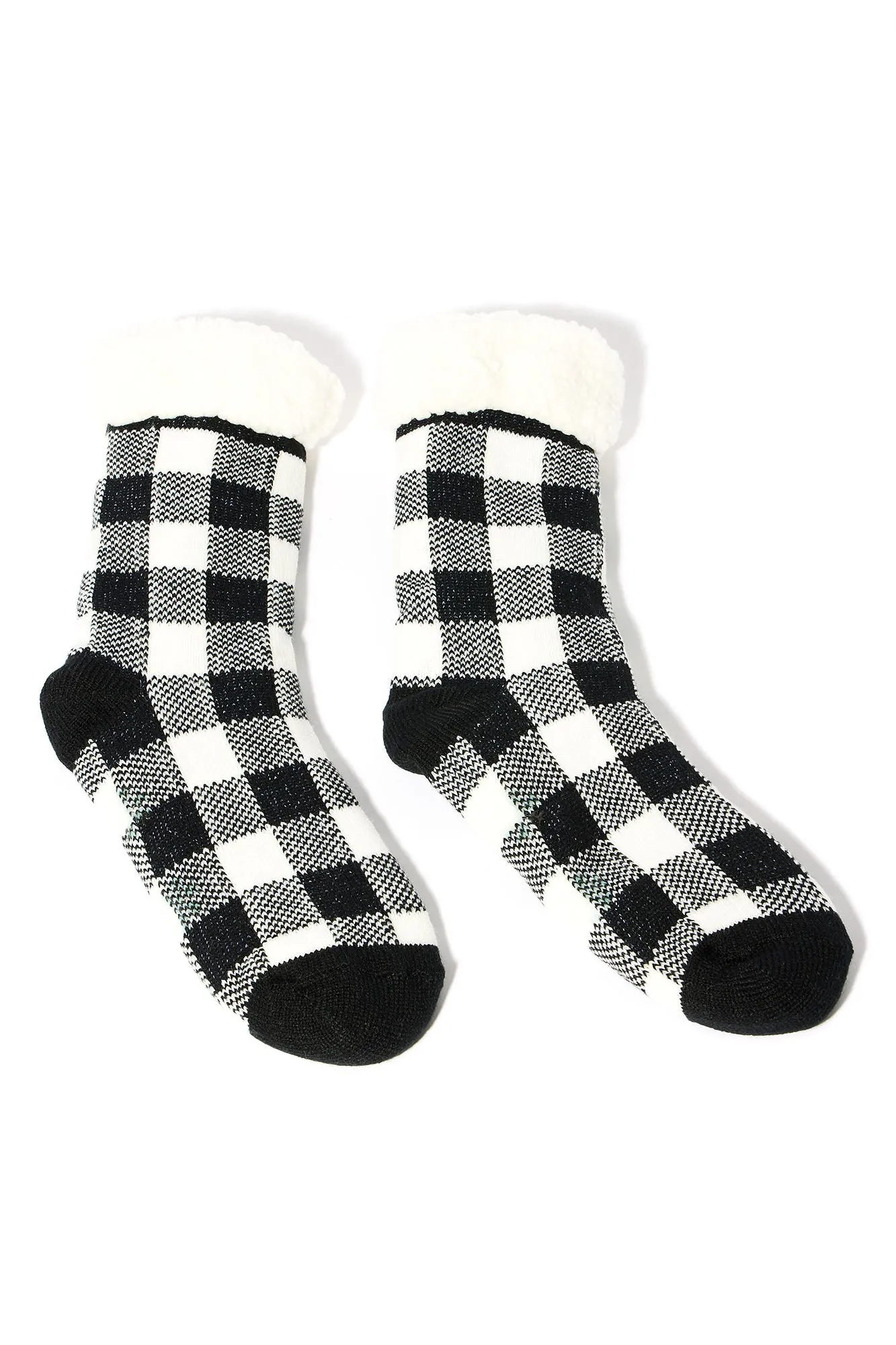 Baby It's Cold Outside Cozy Socks - Black/White