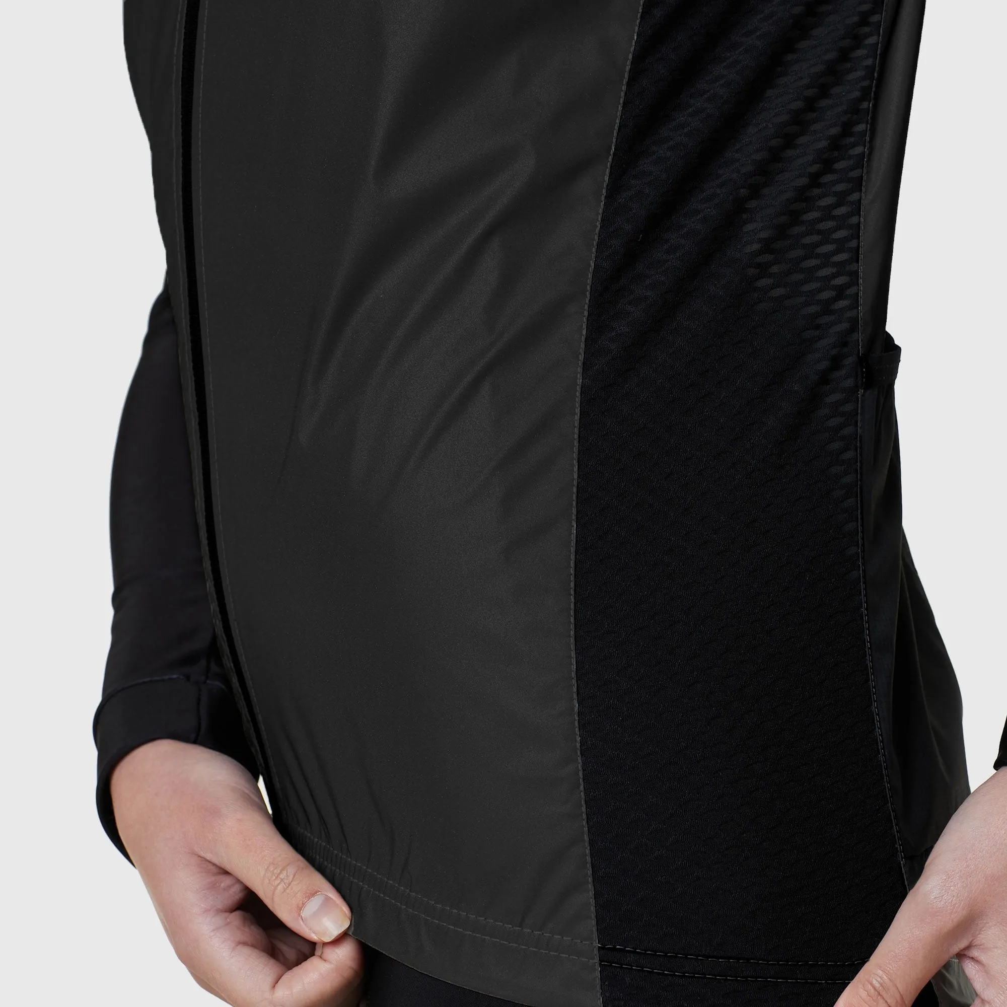 Fdx 360 Hi-Vis Reflective Black Men's Gilet for Cycling & Running