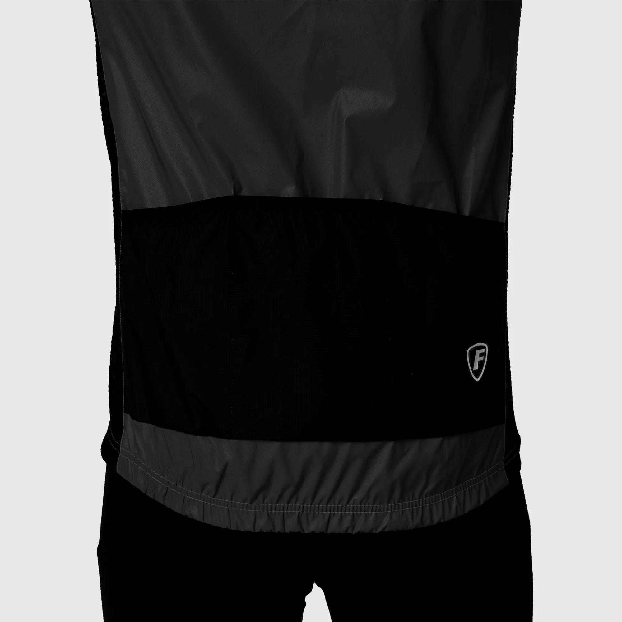 Fdx 360 Hi-Vis Reflective Black Men's Gilet for Cycling & Running