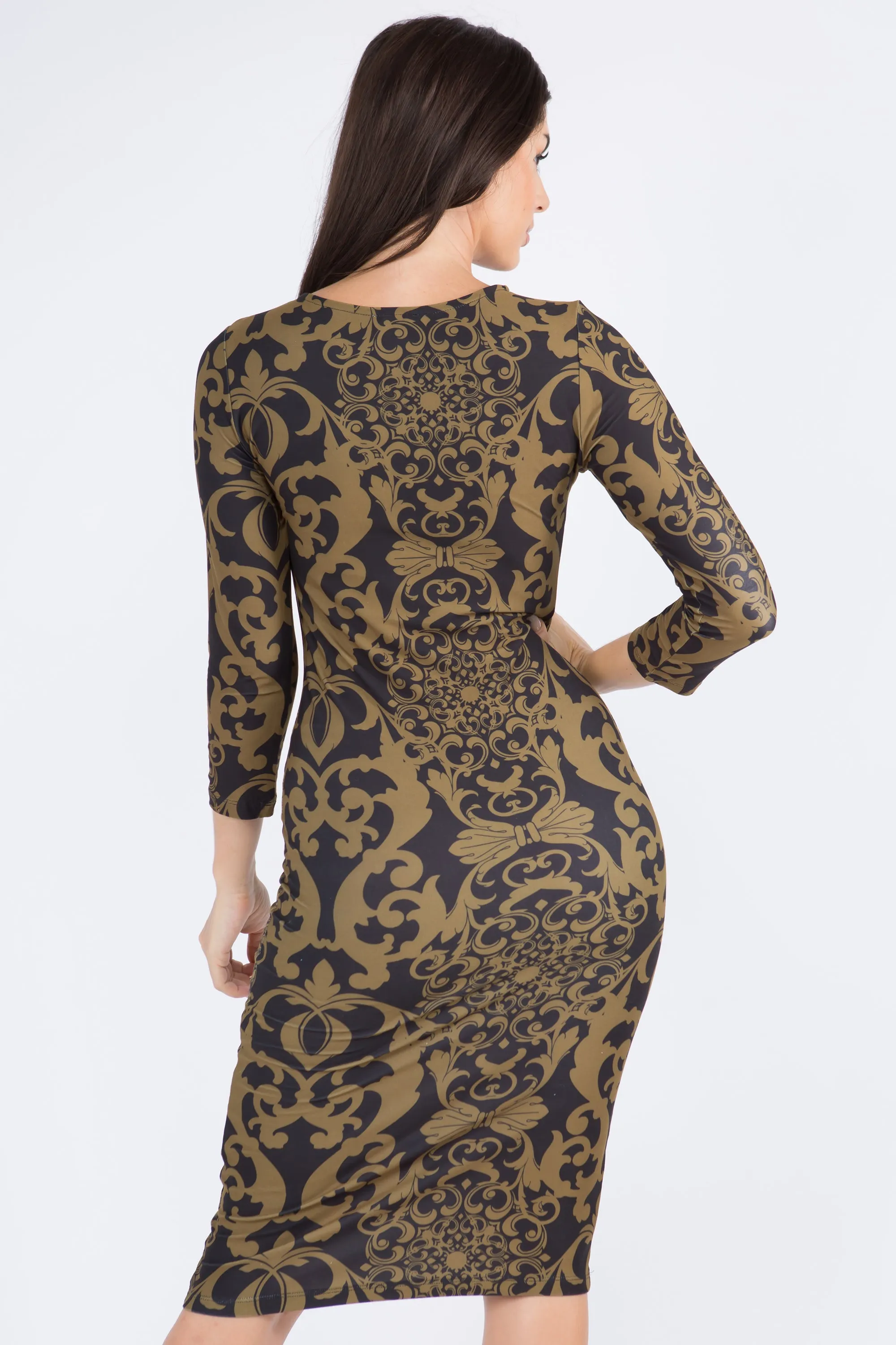 Filigree Midi Bodycon Dress