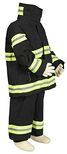 Fire Fighter Suit Seattle with Cap, Black/Green