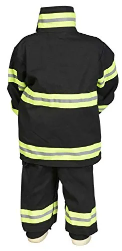 Fire Fighter Suit Seattle with Cap, Black/Green