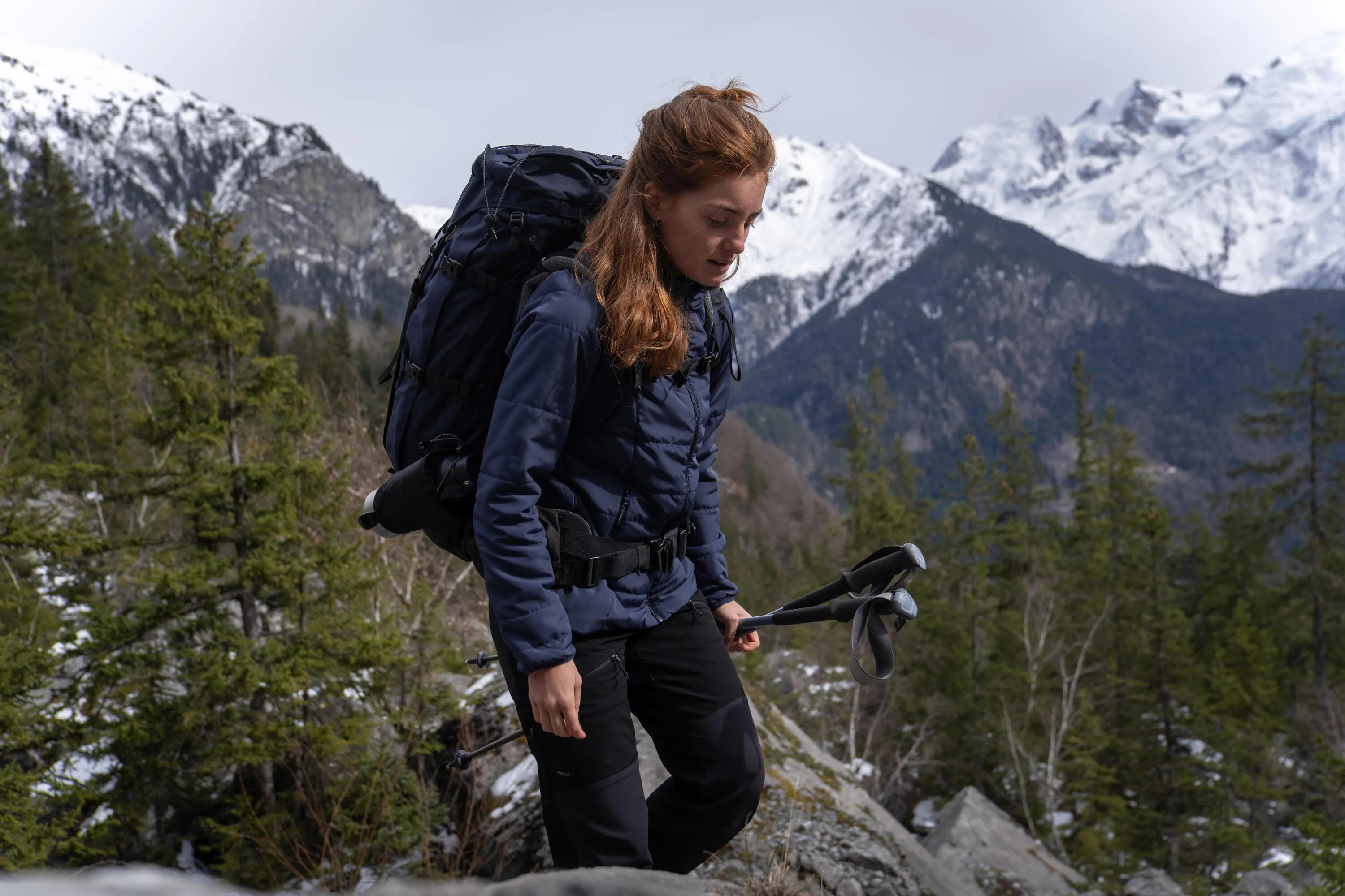 Forclaz Women's Synthetic Mountain Backpacking Padded Jacket - MT 50 32F