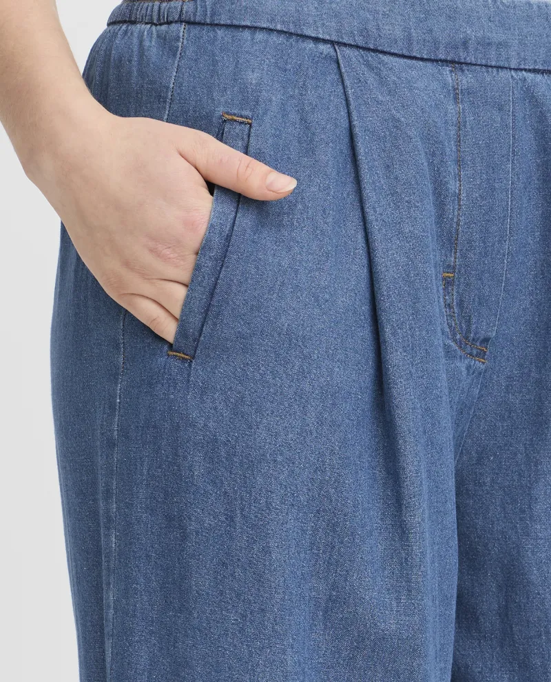 Ichi Archer Washed Blue Denim Trousers