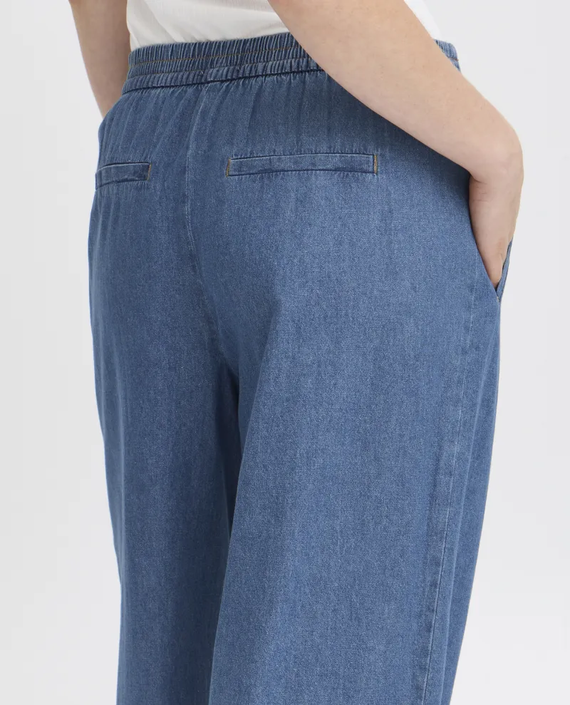 Ichi Archer Washed Blue Denim Trousers