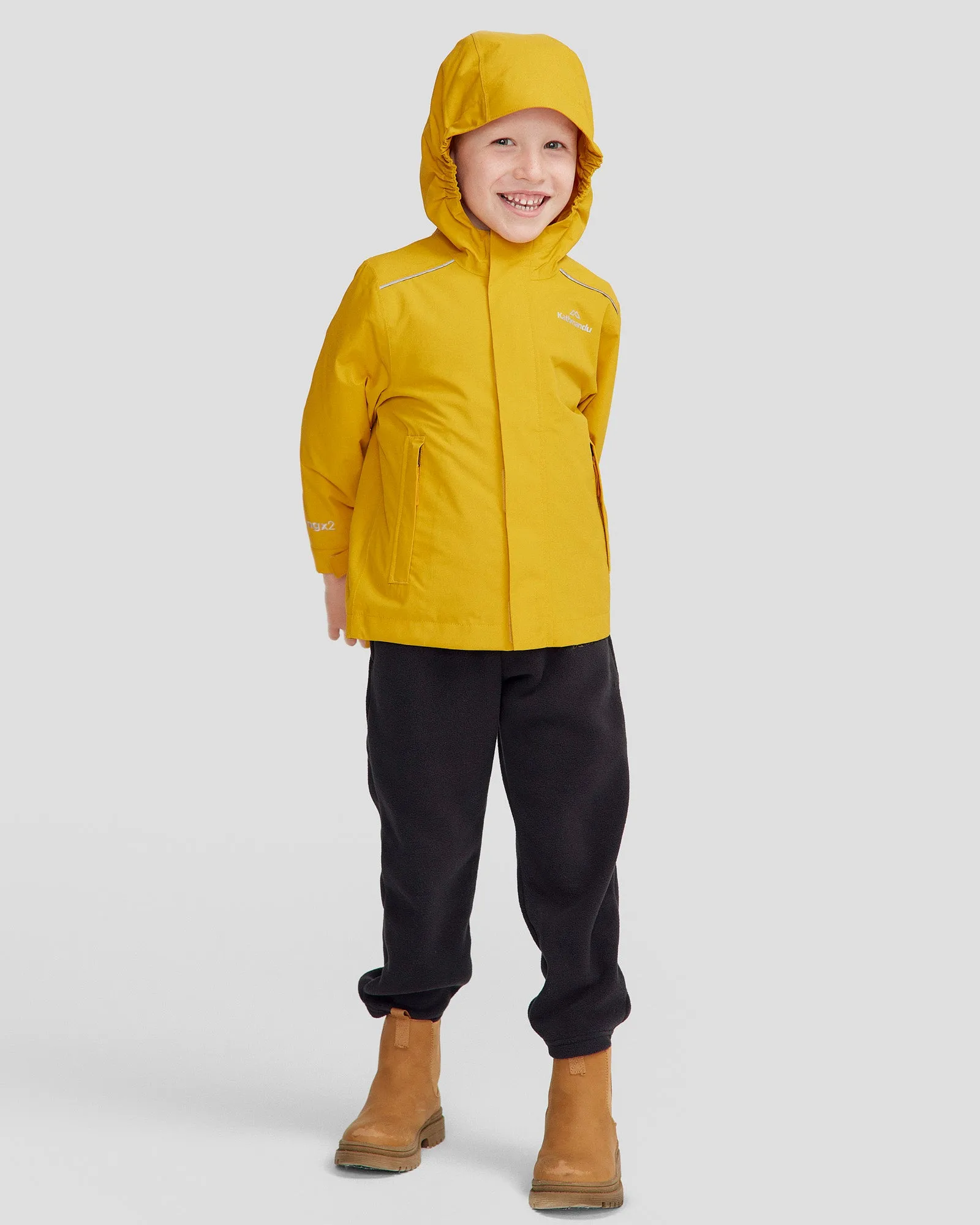 Kids' Andulo 2-layer Rain Jacket - Golden