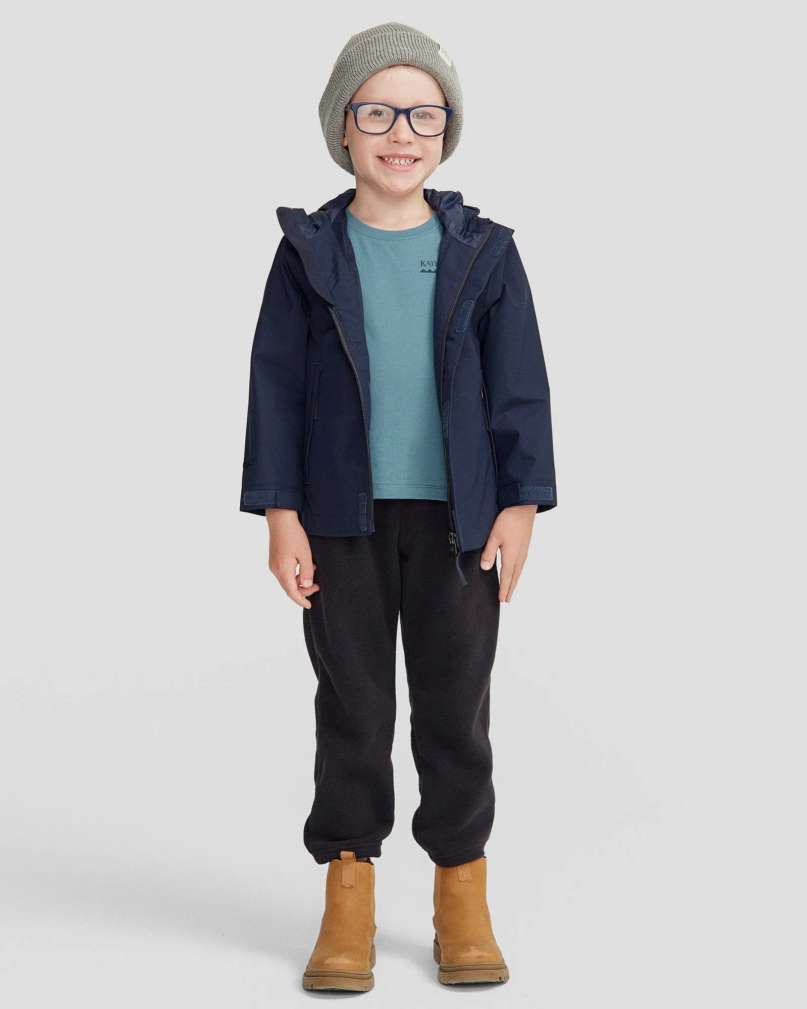 Kids' Andulo 2-layer Rain Jacket - Pure Navy