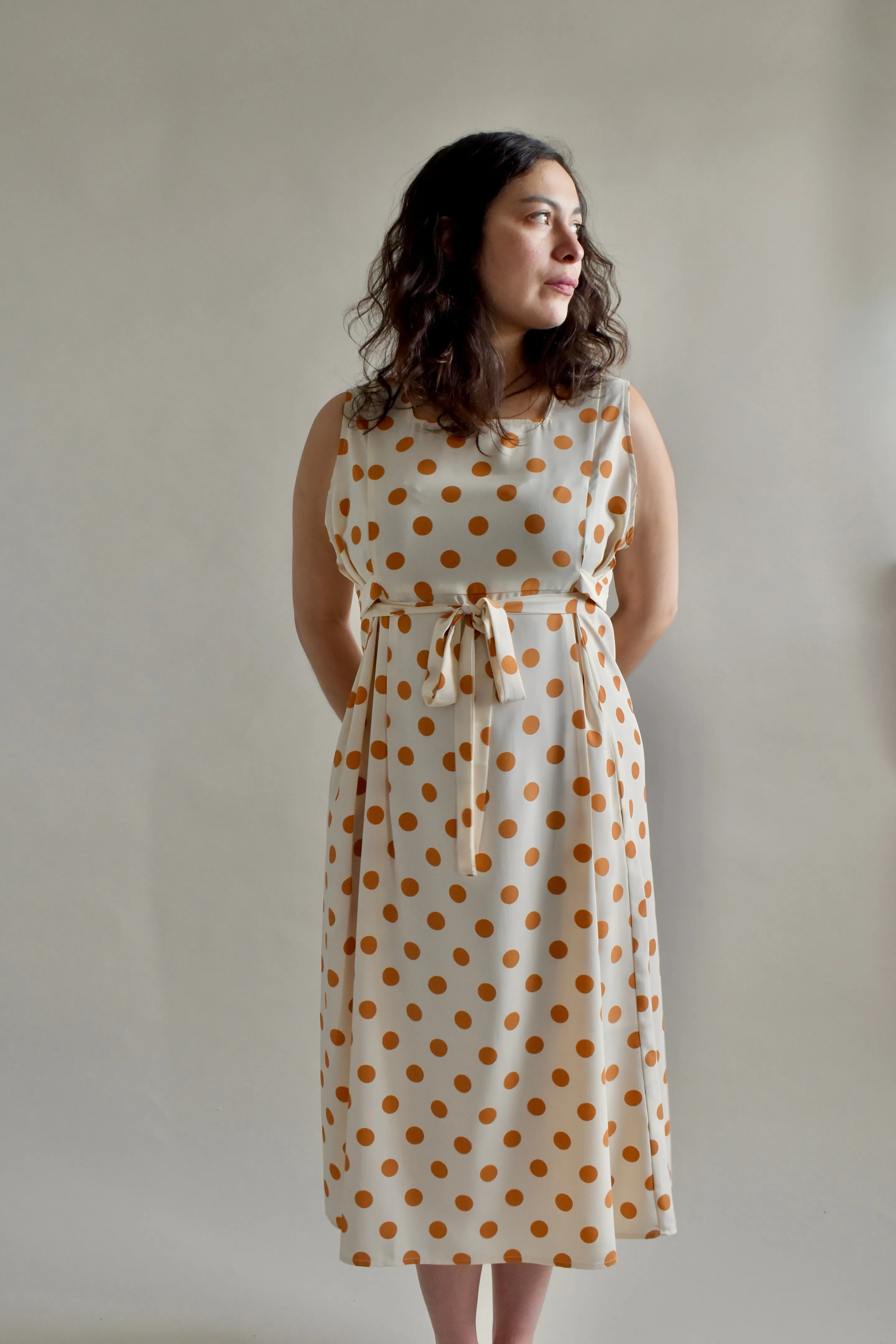 Latoya Dress in Turmeric Polka Dot