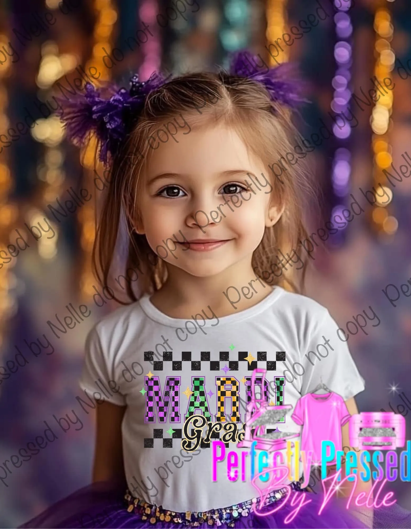 Mardi Gras ~ Checkered Font
