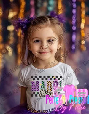 Mardi Gras ~ Checkered Font