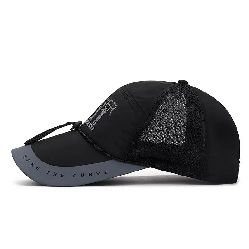 Men's Outdoor Baseball Cap with Wind Cord