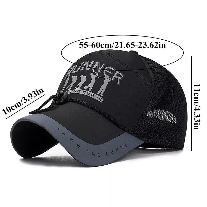 Men's Outdoor Baseball Cap with Wind Cord