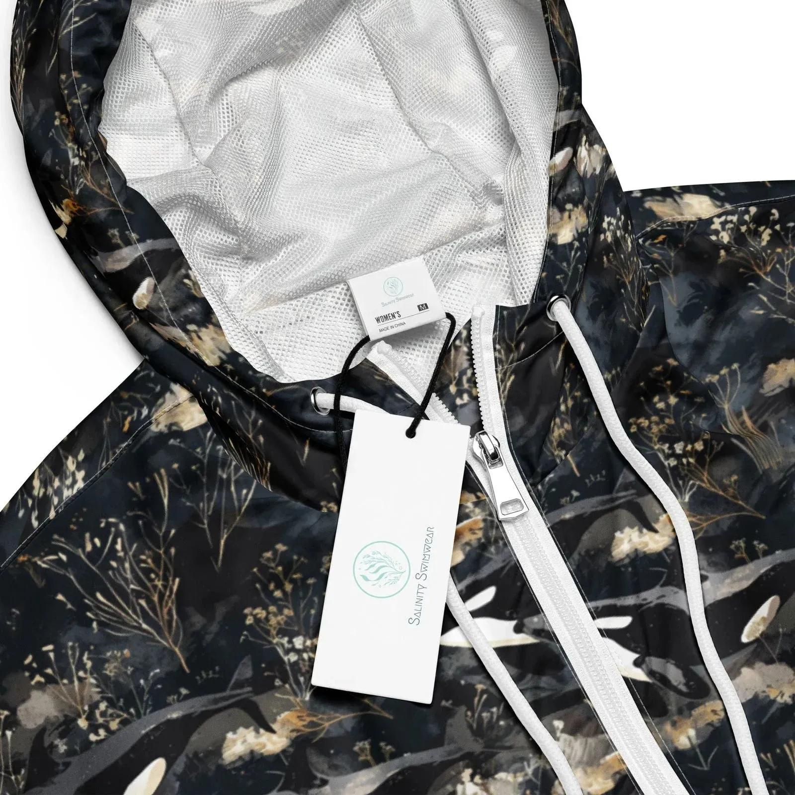 Midnight Orca Womens cropped Windbreaker