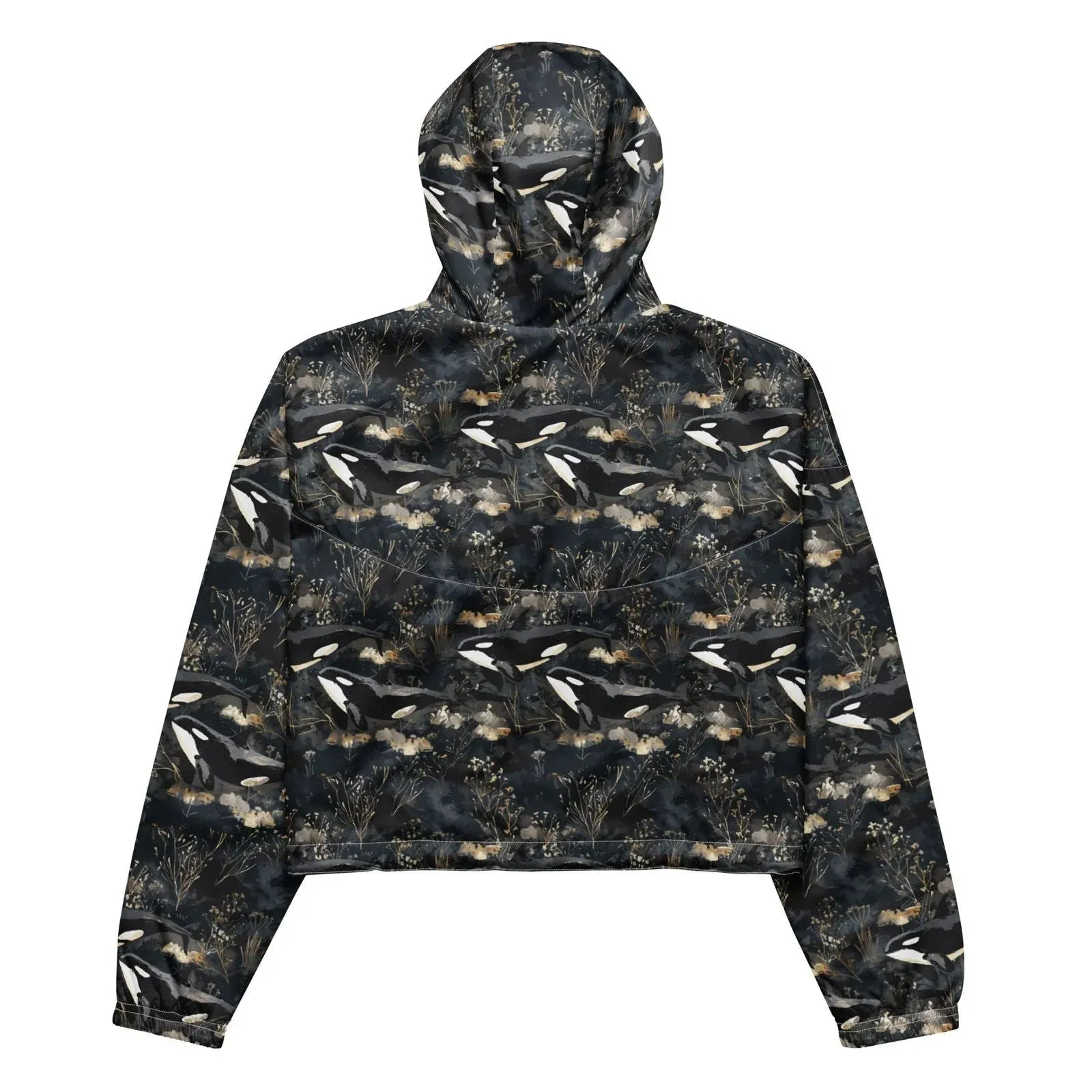 Midnight Orca Womens cropped Windbreaker