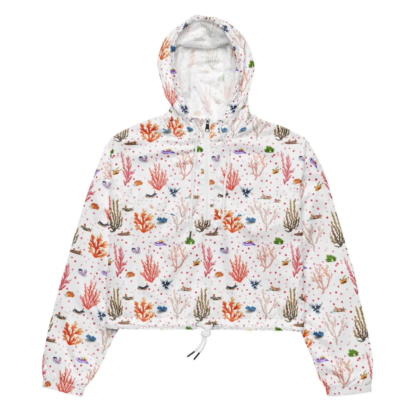 Nudibranch Bliss Womens Cropped Windbreaker