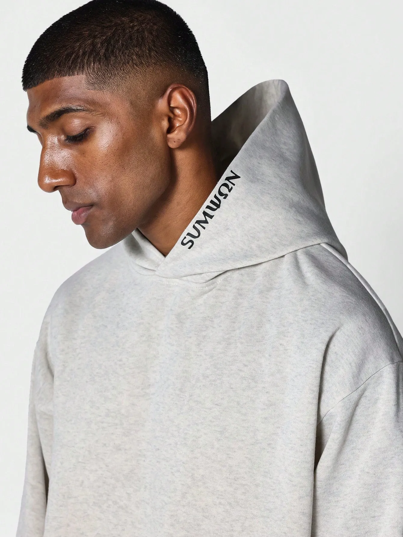 Regular Fit Overhead Hoodie With Applique Elbow
