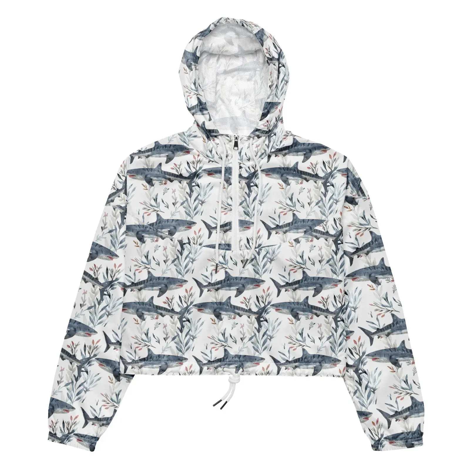 Tiger Shark Bloom Womens cropped Windbreaker