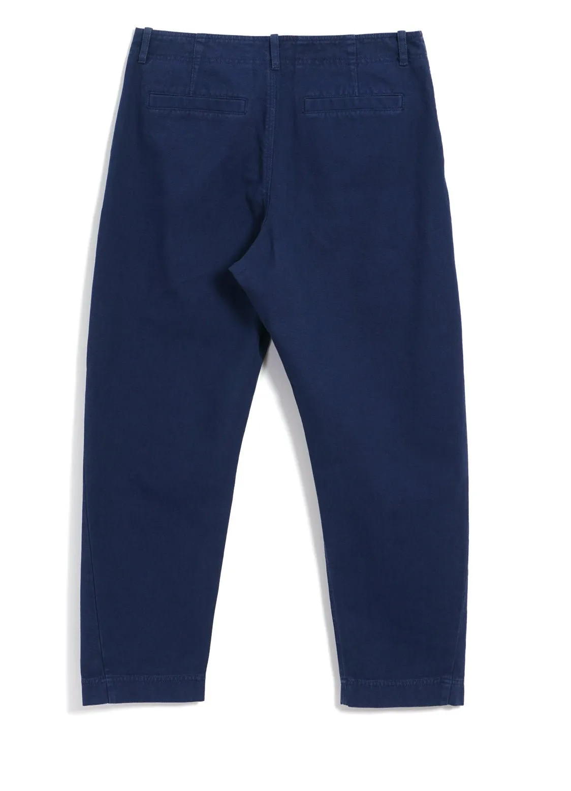 TRYGVE | Wide Cut Cropped Trousers | Work Blue