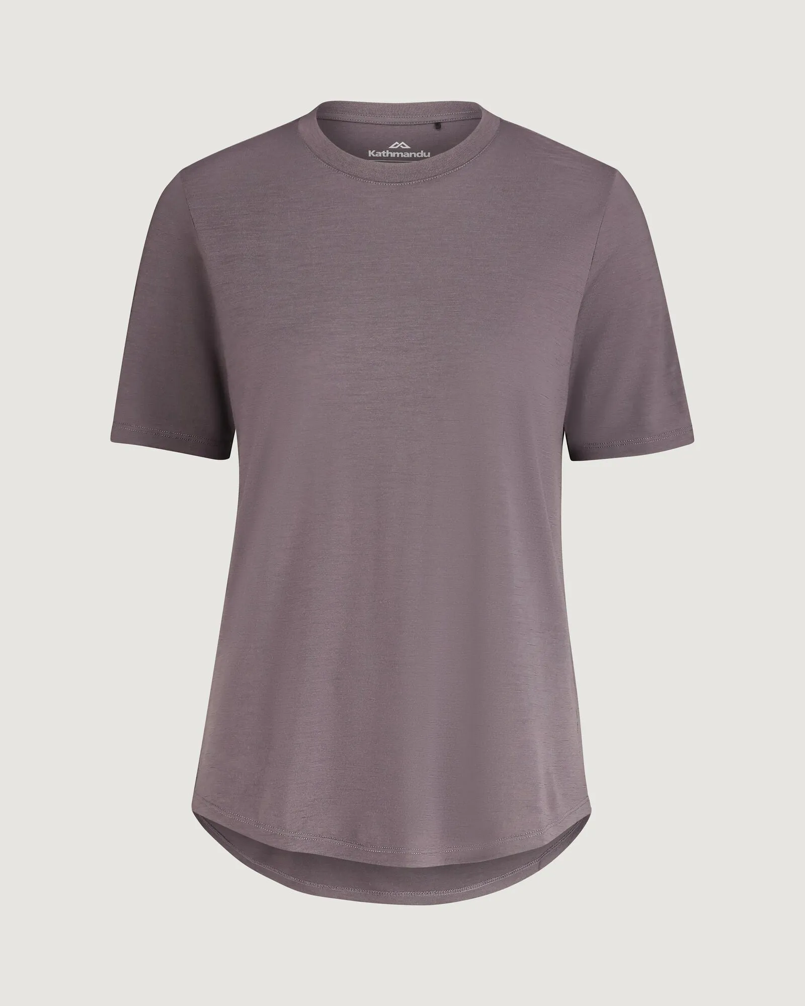 Women's 100% Merino Short Sleeve Crew Top - Light Quartz