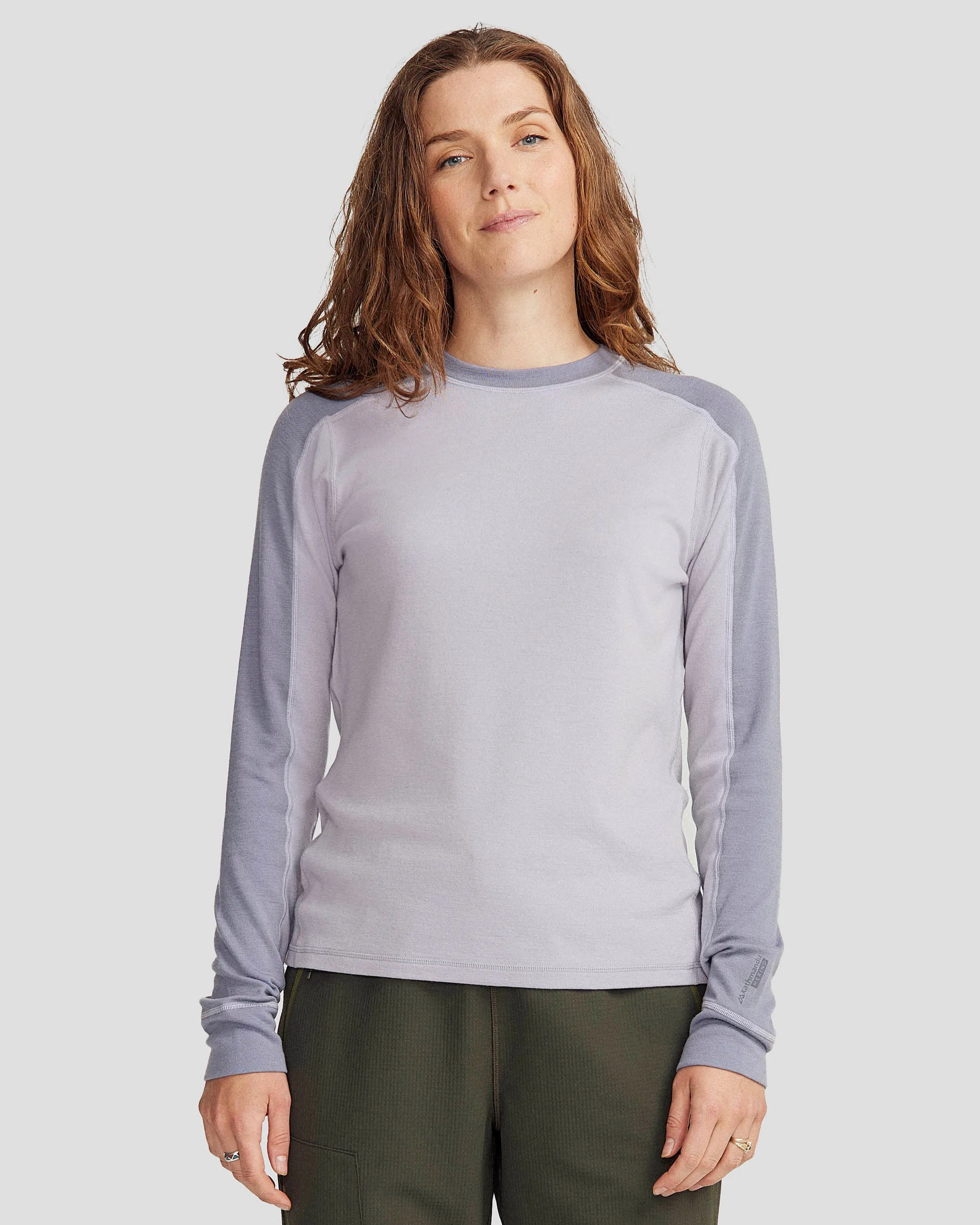 Women's K-Merino 250 Long Sleeve Top  - Light Haze/Dark Haze